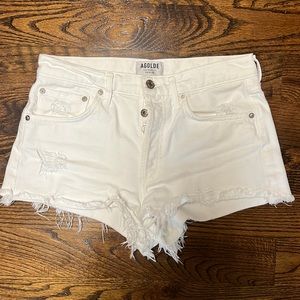 Agolde Parker shorts in white sz26
